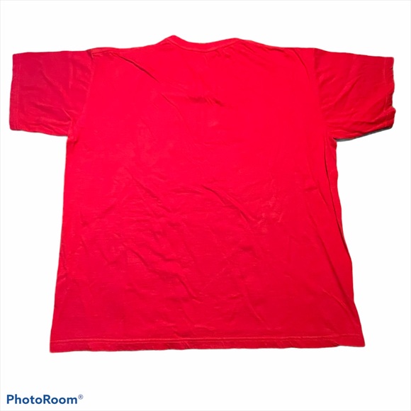 SADA Men’s V Neck T-Shirt 3XL 100% Cotton Red - Picture 4 of 5